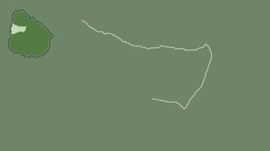 Paysandu, Uruguay, dışlanmış ve izole edilmiş. Uydu