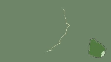 Rocha, Uruguay, soyutlanmış ve soyutlanmış. Uydu