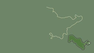 Andijon, Özbekistan, çıkarılmış ve izole edilmiş. Uydu