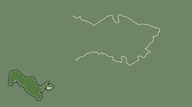 Ferghana, Özbekistan, boşaltılmış ve izole edilmiş. Uydu