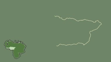 Apure, Venezuela, soyutlanmış ve soyutlanmış. Uydu