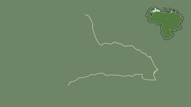 Falcon, Venezuela, soyutlanmış ve soyutlanmış. Uydu