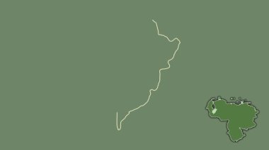 Merida, Venezuela, soyutlanmış ve soyutlanmış. Uydu