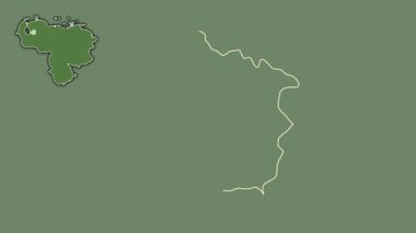 Trujillo, Venezuela, soyutlanmış ve soyutlanmış. Uydu