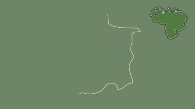 Yaracuy, Venezuela, soyutlanmış ve soyutlanmış. Uydu