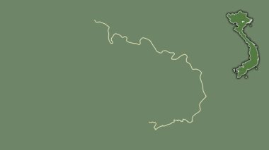 Bac Ninh, Vietnam, çıkarılmış ve izole edilmiş. Uydu