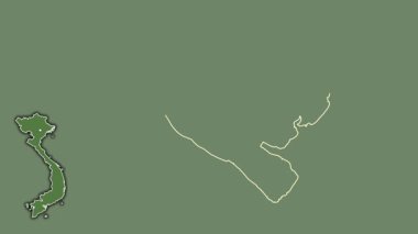 Ben Tre, Vietnam, dışlanmış ve izole edilmiş. Uydu