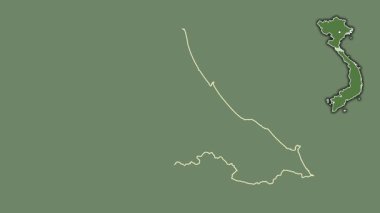 Ha Tinh, Vietnam, soyutlanmış ve dışlanmış. Uydu