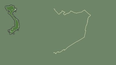 Hau Giang, Vietnam, dışlanmış ve izole edilmiş. Uydu