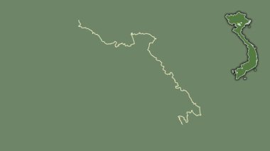 Hoa Binh, Vietnam, çıkarılmış ve izole edilmiş. Uydu