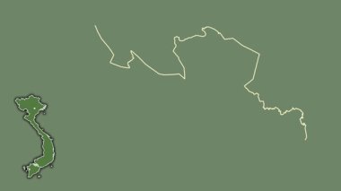 Long An, Vietnam, dışlanmış ve izole edilmiş. Uydu