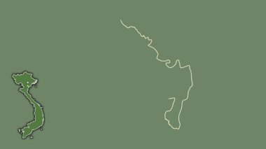 Ninh Binh, Vietnam, çıkarılmış ve izole edilmiş. Uydu