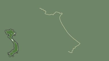 Quang Binh, Vietnam, dışlanmış ve izole edilmiş. Uydu