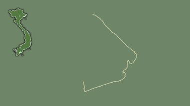 Soc Trang, Vietnam, çıkarılmış ve izole edilmiş. Uydu