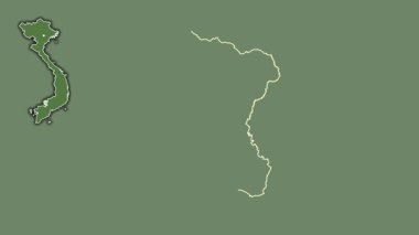 Tay Ninh, Vietnam, çıkarılmış ve izole edilmiş. Uydu