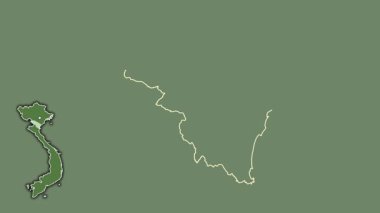 Thanh Hoa, Vietnam, çıkarılmış ve izole edilmiş. Uydu