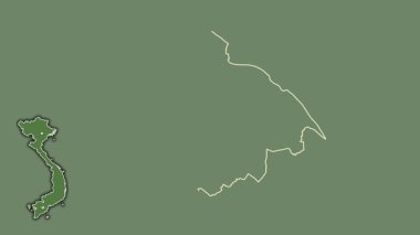 Vinh Long, Vietnam, çıkarılmış ve izole edilmiş. Uydu