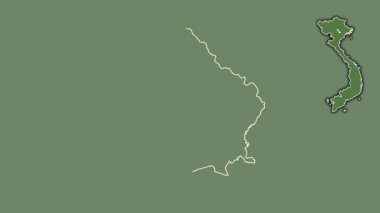 Vinh Phuc, Vietnam, çıkarılmış ve izole edilmiş. Uydu