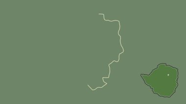 Harare, Zimbabwe, soyutlanmış ve soyutlanmış. Uydu