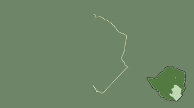 Masvingo, Zimbabwe, soyutlanmış ve soyutlanmış. Uydu