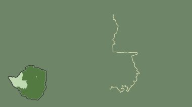 Matabeleland North, Zimbabwe, boşaltılmış ve izole edilmiş. Uydu