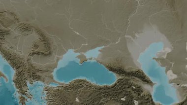 Azov Denizi. Sepya haritası. Patterson Silindiri. Diyagram