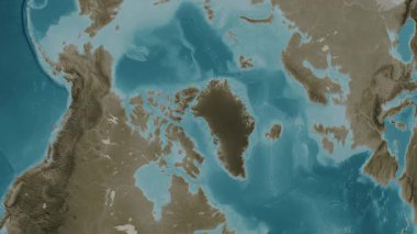 Baffin Körfezi. Sepya haritası. Patterson Silindiri. Diyagram