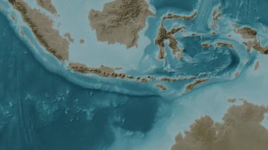 Bali Denizi. Sepya haritası. Patterson Silindiri. Diyagram