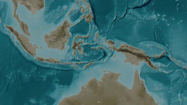 Banda Denizi. Sepya haritası. Patterson Silindiri. Diyagram