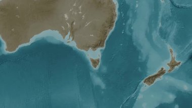 Bass Boğazı. Sepya haritası. Patterson Silindiri. Diyagram