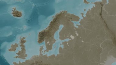 Bothnia Körfezi. Sepya haritası. Patterson Silindiri. Diyagram