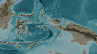 Ceram Denizi. Sepya haritası. Patterson Silindiri. Diyagram