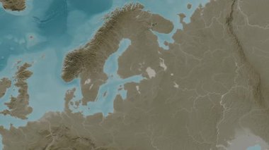 Finlandiya Körfezi. Sepya haritası. Patterson Silindiri. Diyagram