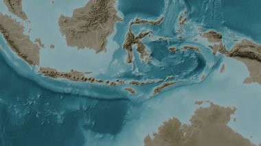 Flores Denizi. Sepya haritası. Patterson Silindiri. Diyagram