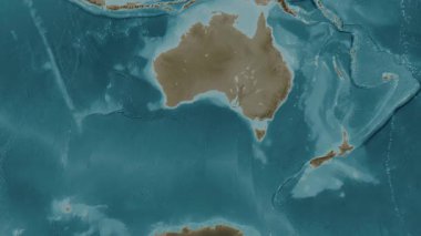 Büyük Avustralya Bight. Sepya haritası. Patterson Silindiri. Diyagram