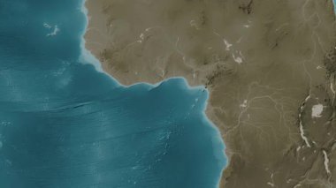 Gine Körfezi. Sepya haritası. Patterson Silindiri. Diyagram