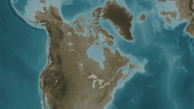 Hudson Körfezi. Sepya haritası. Patterson Silindiri. Diyagram