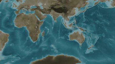 Hint Okyanusu. Sepya haritası. Patterson Silindiri. Diyagram