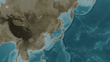 Japon Denizi. Sepya haritası. Patterson Silindiri. Diyagram