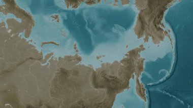 Laptev Denizi. Sepya haritası. Patterson Silindiri. Diyagram