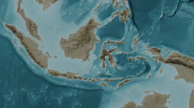 Makassar Boğazı. Sepya haritası. Patterson Silindiri. Diyagram