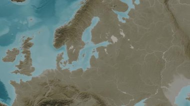 Riga Körfezi. Sepya haritası. Patterson Silindiri. Diyagram