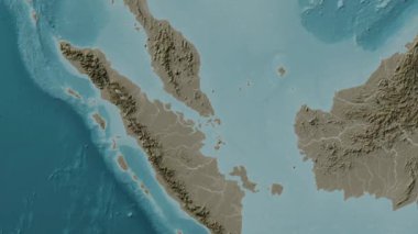 Singapur Boğazı. Sepya haritası. Patterson Silindiri. Diyagram