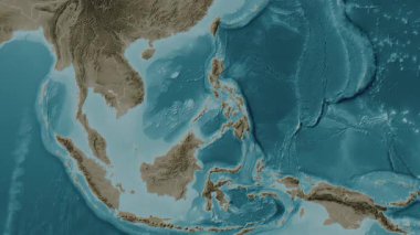 Sulu Denizi. Sepya haritası. Patterson Silindiri. Diyagram