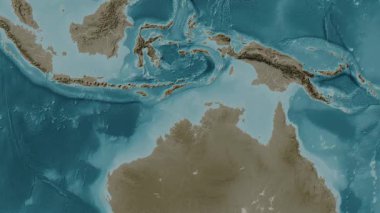 Timor Denizi. Sepya haritası. Patterson Silindiri. Diyagram