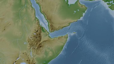 Aden Körfezi. Soluk bir harita. Patterson Silindiri. Konum