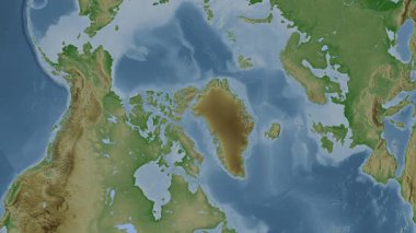 Baffin Körfezi. Soluk bir harita. Patterson Silindiri. Konum