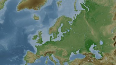 Baltık Denizi. Soluk bir harita. Patterson Silindiri. Konum