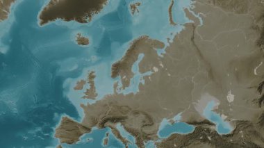 Baltık Denizi. Sepya haritası. Patterson Silindiri. Konum