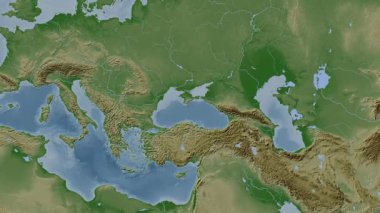 Karadeniz. Soluk bir harita. Patterson Silindiri. Konum